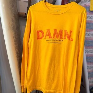 Kendrick Lamar DAMN Longsleeve Yellow Tee